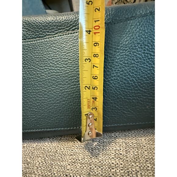 Coach AVA Leather Metallic Teal Tote G1857-F35850 Shoulder Handbag - Picture 15 of 16